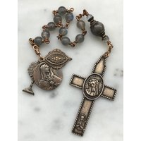 Passionsrosenkranz - Labradorit Und Bronze Eucharistie Anbetung Heiligstes Herz Unbeflecktes Ceceagnes von CeCeAgnes
