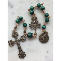 Taschen Servite Rosenkranz - Malachit Bronze Seven Sorrows Chaplet Unsere Liebe Frau Der Schmerzen von CeCeAgnes