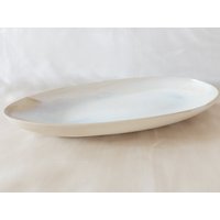 Längliche Schale Zum Servieren Von Speisen, Salate, Früchte Oder Karpachio/in Weiß Türkis Als Deko Ovale von CeSACeramica