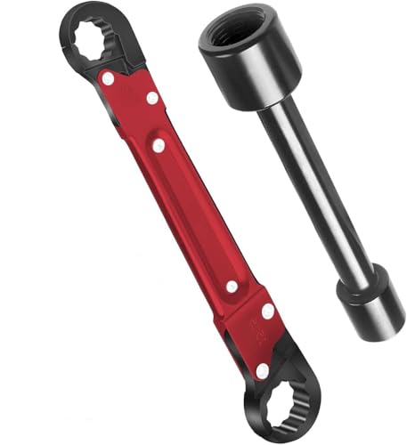 2 Sanitär Werkzeug,Teiliges Winkelanschlagschlüssel Set, Doppelseitiger Rohrschlüssel, Verstellbare Backe Schlüssel, Sanitärwerkzeuge, Entfernungswerkzeuge zum Installieren eines Neuen (Rot) von CeTsronixoC