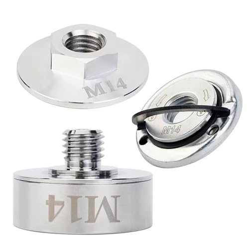 X Lock Adapter Set, Schnellspannmutter M14, Rostfreier Stahl 304, Professioneller Winkelschleifer Zubehör, Robust und Langlebig, Hohe Härte, für Akku-Winkelschleifer (Silber) von CeTsronixoC