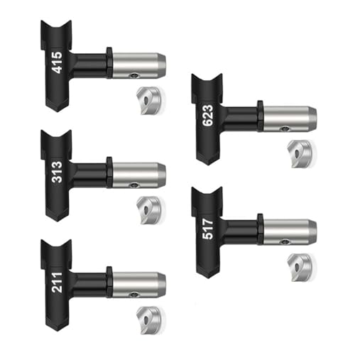 5pcs Sprühtipps Für Farbsprühgeräte Luftless Sprühdüsen Werkzeug Frei Einfache Installation Multis Hurface Application von CeaBulo