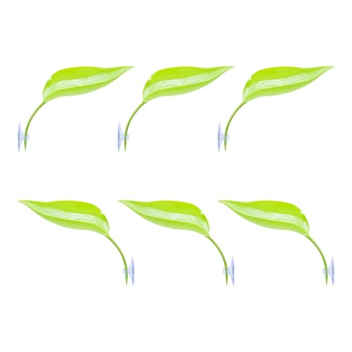 CeaBulo Saugnapfbecher Blatt Bein Plattform 6PCs Laichen Ruhestand Für Schildkröten Reptilien Fisttank Terrarien Dekore Amphibien Lebensraumzubehör von CeaBulo