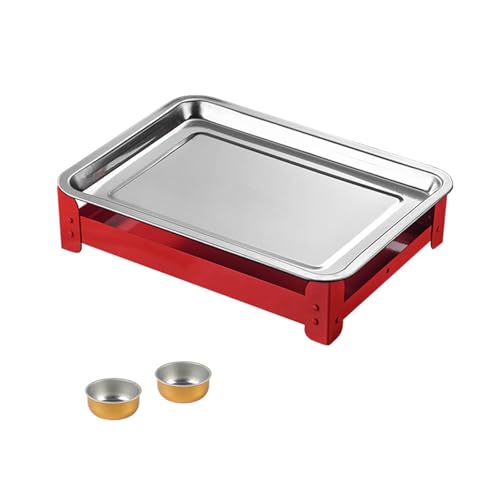 Rostproof Grills Party Essentielles Lebensmittelwärmschale Edelstahl Konstruktion Geräumige Front Für Mehrfache Fleischportion von CeaBulo