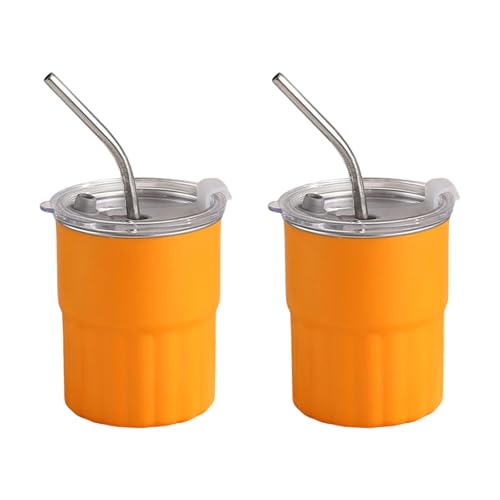 Set Von 2 304 Edelstahl Trinkgläser Stapelbare Doppelte Tassen Metallbecher Mit Stroh Und Deckelgetränkern Set Von 2 304 Edelstahl Trinkgläser Stapelbare Doppelte Tassen Metallbecher Mit Stroh Und Deckelgetränkern von CeaBulo