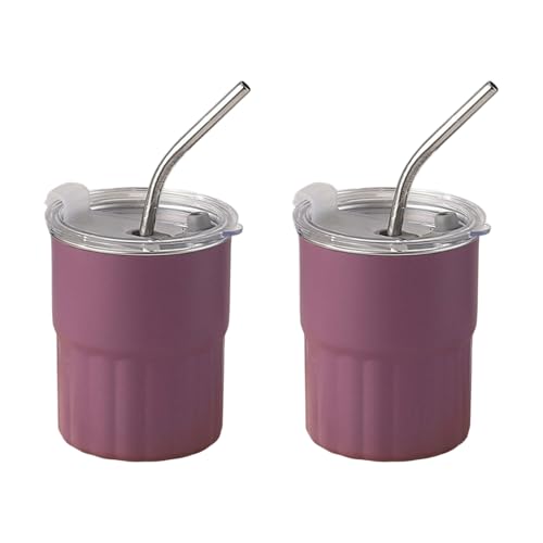 Set Von 2 304 Edelstahl Trinkgläser Stapelbare Doppelte Tassen Metallbecher Mit Stroh Und Deckelgetränkern Set Von 2 304 Edelstahl Trinkgläser Stapelbare Doppelte Tassen Metallbecher Mit Stroh Und Deckelgetränkern von CeaBulo