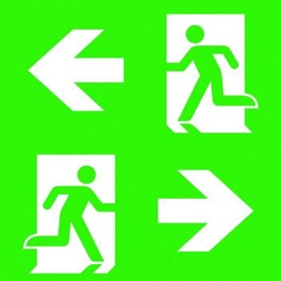 Piktogramm Rettungsweg rechts/links GuideLed dpls Acrylglasplatte Piktogramm Rettungsweg rechts/links GuideLed dpls Acrylglasplatte von Ceag