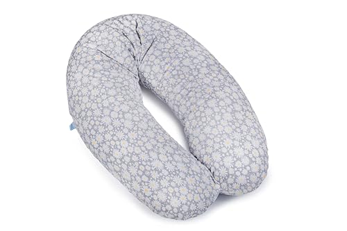 Ceba Baby® Stillkissen - Lagerungskissen für Babys - Schwangerschaftskissen aus 100% Baumwolle - XXL groß Seitenschläferkissen - 190 cm - Öko-Tex Standard 100 - Kamille von Ceba Baby