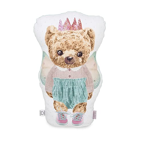 Ceba Baby Teddybär Kuschelkissen - Weiches Kuscheltier Kissen für Kinder - Kopfkissen mit Teddy für Baby aus Hautfreundlicher Baumwolle, als Geschenk verpackt ca. 58 cm - Made in EU - Nelly von Ceba Baby