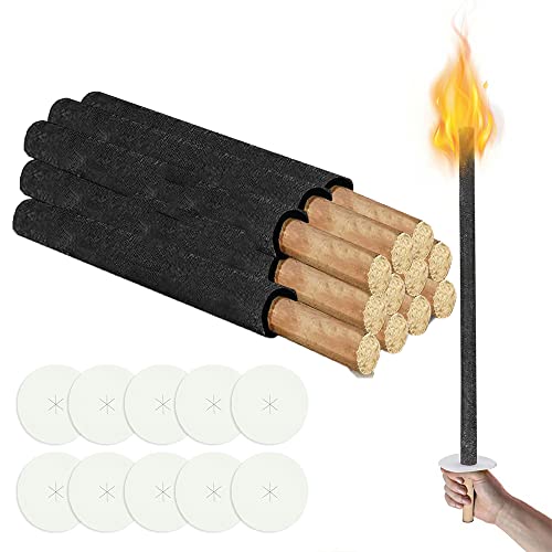 Cecaylie 10 Stück Fackeln Wachsfackeln, 100 min Brennzeit, Fackeln für draußen Feuerfackel Pechfackeln, Extralanger Griff mit Handschutz, Natürlichem Wachs für Kinder, Nachtwanderung Lagerfeuer Garten Cecaylie 10 Stück Fackeln Wachsfackeln, 100 min Brennzeit, Fackeln für draußen Feuerfackel Pechfackeln, Extralanger Griff mit Handschutz, Natürlichem Wachs für Kinder, Nachtwanderung Lagerfeuer Garten von Cecaylie