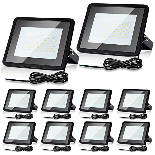 Cecaylie 10er 30W LED Strahler Außen, LED Fluter 3000K Warmweiß 2550LM LED Scheiwerfer IP66 Wasserdicht LED Flutlicht Außenstrahler Außenleuchte für Werkstatt Garage Garten Cecaylie 10er 30W LED Strahler Außen, LED Fluter 3000K Warmweiß 2550LM LED Scheiwerfer IP66 Wasserdicht LED Flutlicht Außenstrahler Außenleuchte für Werkstatt Garage Garten von Cecaylie