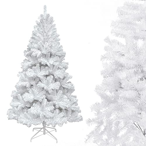 Cecaylie 180cm weiß Künstlicher Weihnachtsbaum,PVC Christbaum mit Metallständer Material,Hochwertiger unechter Tannenbaum mit 650 Spitzen, für Innen und Außenbereich Cecaylie 180cm weiß Künstlicher Weihnachtsbaum,PVC Christbaum mit Metallständer Material,Hochwertiger unechter Tannenbaum mit 650 Spitzen, für Innen und Außenbereich von Cecaylie