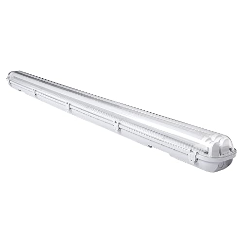 Cecaylie 18W Feuchtraumleuchte LED 120cm, Wannenleuchte Kaltweiß 4000K 3060lm, 50000H, IP65 Werkstattlampe Badlampe Leuchtstoff Röhren ​Garagenlampen, Bürodeckenleuchte von Cecaylie