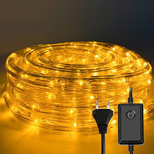 Cecaylie 20m LED Lichtschlauch Warmweiß, Wasserdicht Lichterkette Strombetrieben, 480 LEDs Lichterschlauch, für Dekoration, Party, Garten, Hochzeit von Cecaylie