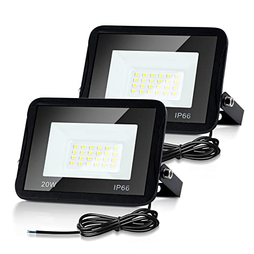 Cecaylie 2er 20W LED Strahler Außen, LED Fluter 6000K Kaltweiß 1700LM LED Scheiwerfer IP66 Wasserdicht LED Flutlicht Außenstrahler Außenleuchte für Werkstatt Garage Garten Cecaylie 2er 20W LED Strahler Außen, LED Fluter 6000K Kaltweiß 1700LM LED Scheiwerfer IP66 Wasserdicht LED Flutlicht Außenstrahler Außenleuchte für Werkstatt Garage Garten von Cecaylie
