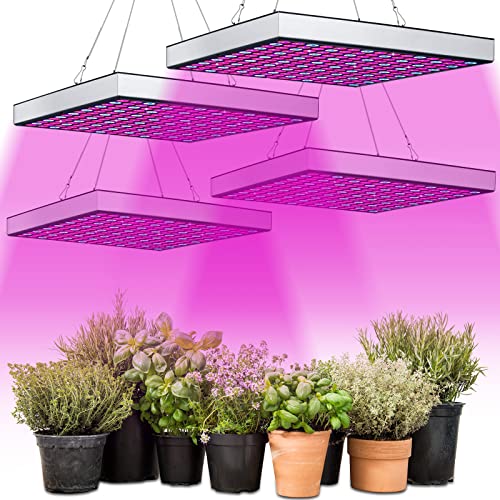 Cecaylie 4x15W LED Pflanzenlampe Vollspektrum, LED Grow Light Pflanzenlicht Led Grow Lamp, 225PCS LEDs Grow Lamp Pflanzen LED Wachstumslampe für Gemüse, Blume, Grow Tent, von Cecaylie
