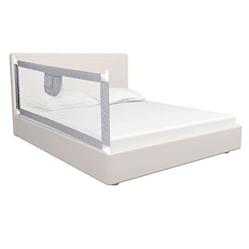Cecaylie Bettgitter 180 x 80cm, Bettschutzgitter Rausfallschutz Bett Klappbar für Kinder & Elternbetten, Kinderbettgitter mit luftiges Netz einfache Montage, Hoch 64 bis 96cm, Grau Cecaylie Bettgitter 180 x 80cm, Bettschutzgitter Rausfallschutz Bett Klappbar für Kinder & Elternbetten, Kinderbettgitter mit luftiges Netz einfache Montage, Hoch 64 bis 96cm, Grau von Cecaylie