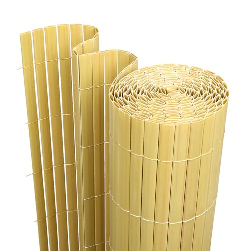 Cecaylie DREI Rippenverstärkungen,Anthrazit PVC Sichtschutzmatte Sichtschutzzaun,UV-beständig, schimmelfrei und pflegeleicht,Verstärkt Starke Privatsphäre für Garten Balkon Terrasse(1.8 * 10M) von Cecaylie