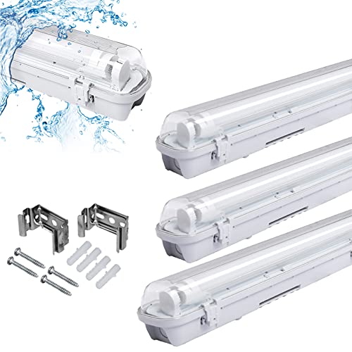 Cecaylie LED Feuchtraumleuchte 120cm 4 Stück 18W LED Röhre, IP65 LED Leuchtstoffröhre, Neutralweiß 1530lm 4000K Wannenleuchte, T8 Werkstattlampe, für Garage Werkstatt Büro Warenhaus Cecaylie LED Feuchtraumleuchte 120cm 4 Stück 18W LED Röhre, IP65 LED Leuchtstoffröhre, Neutralweiß 1530lm 4000K Wannenleuchte, T8 Werkstattlampe, für Garage Werkstatt Büro Warenhaus von Cecaylie