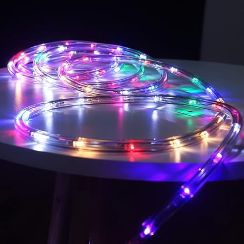 Cecaylie LED Lichterschlauch Aussen 10m 240LEDs Lichtschlauch 8 Leuchtmode mit Timer Wasserdicht Lichterkette Strombetrieben für Innen Party Weihnachten Halloween Hochzeit, Bunt von Cecaylie