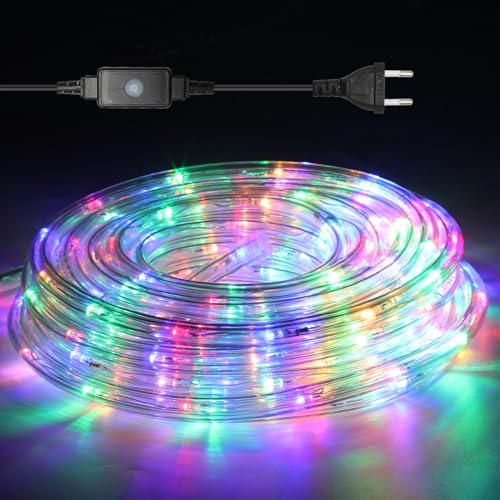 Cecaylie Lichterschlauch Lichtschlauch Lichterkette 30M LED-Lichtschlauch 720 LEDs mit Timer und 8 Modi für Garten Party Hochzeit Weihnachten Deko (Bunt) von Cecaylie