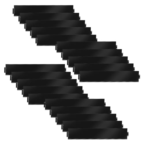 Cecaylie Rasenkante Metall Beetumrandungen Rasenkante Verzinkt Blumenbeet Umrandung Rasenkantenblech 5m 10m 15m 20m 25m 30m 35m 40m 45m 50m Mähkante Palisade, Schwarz (Länge 20m - Höhe 15cm) von Cecaylie
