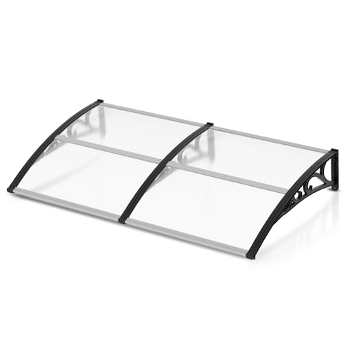 Cecaylie Vordach für Haustür,haustür vordach 200 x 100 cm,Pultbogenvordach Transparent Polycarbonat Pultvordach Überdachung 6 mm, PP Halterung,Türdach für draußen Sonnenschutz Regenschutz Cecaylie Vordach für Haustür,haustür vordach 200 x 100 cm,Pultbogenvordach Transparent Polycarbonat Pultvordach Überdachung 6 mm, PP Halterung,Türdach für draußen Sonnenschutz Regenschutz von Cecaylie