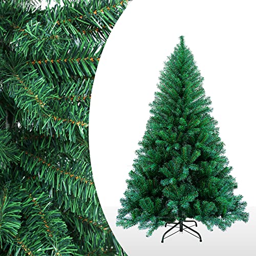 Cecaylie Weihnachtsbaum, 180cm Künstlicher Tannenbaum, Xmas Baum, Weihnachtstanne Nordmanntanne, 650 Zweige, Schnellaufbau, Schwer Entflammbar, Christbaum mit Metallständer von Cecaylie