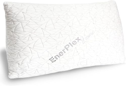 Ceciliec 1 Pack Memory Foam-Kissen, Bettkissen in Standardgröße zum Schlafen mit zusätzlichem Schaumstoff und abnehmbarem Bezug aus Bambusviskose, maschinenwaschbares festes Kissen von Ceciliec