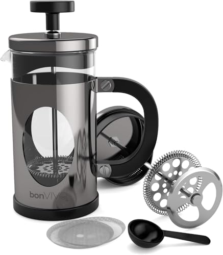 Ceciliec Press Kaffeebereiter Silver - 3 Tassen - Coffee Maker in Kupfer-Optik - Kaffekanne aus Glas m. Edelstahl Filter u. Rahmen - Kaffee Presse Ceciliec Press Kaffeebereiter Silver - 3 Tassen - Coffee Maker in Kupfer-Optik - Kaffekanne aus Glas m. Edelstahl Filter u. Rahmen - Kaffee Presse von Ceciliec