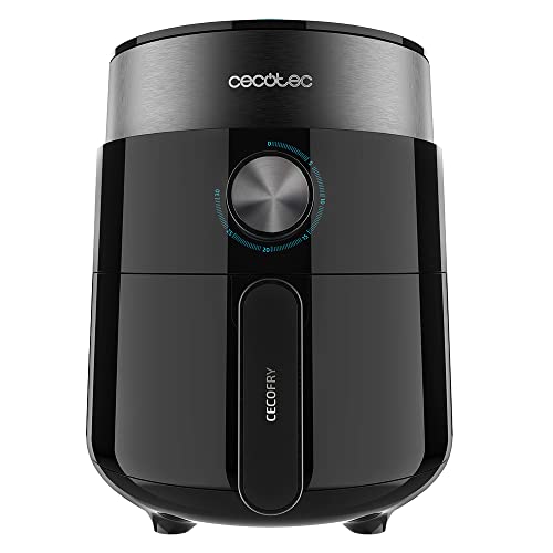 CecoFry Heißluftfritteuse 2,5 L Essential Rapid Moon. 1200 W, Manuelle und kompakte Diätfritteuse, nur einem Löffel Öl, um gesündere Gerichte zu zubereiten, PerfectCook-Technologie von Cecotec