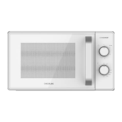 Cecotec 20 Liter Mikrowelle mit Grill Grandheat 3120. 1050 W, 1000, AntiDirt iTech-Beschichtung, Auftaumodus, Timer 35 min, FullWhite und metallisierte Details, Weiß Cecotec 20 Liter Mikrowelle mit Grill Grandheat 3120. 1050 W, 1000, AntiDirt iTech-Beschichtung, Auftaumodus, Timer 35 min, FullWhite und metallisierte Details, Weiß von Cecotec