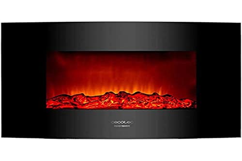 Cecotec 5365 - Wanddekorativer elektrischer Kamin Ready Warm 2200 Curved Flames von Cecotec