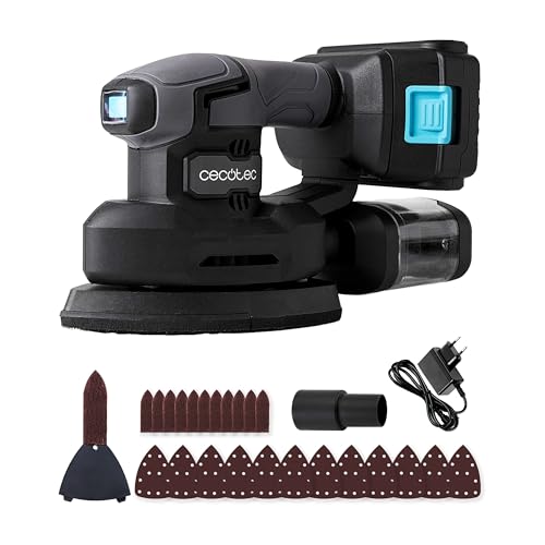 Cecotec Akku-Orbitalschleifer 21V und 2000mAh PerfectSurface 2120 Delta. Deltaform, FingerDetail-Aufsatz, 12 Ersatzteile, Staubbehälter, Anschluss für Staubsauger, 28000 Vibrationen/Min Cecotec Akku-Orbitalschleifer 21V und 2000mAh PerfectSurface 2120 Delta. Deltaform, FingerDetail-Aufsatz, 12 Ersatzteile, Staubbehälter, Anschluss für Staubsauger, 28000 Vibrationen/Min von Cecotec