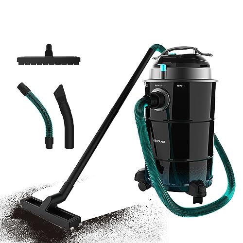 Cecotec Aschesauger mit 30 Litern Conga Ash 6000 EasyGo XL. 1500 W, Edelstahloberflächen, Rohr mit Metallbeschichtung, Metall-Mesh-Filter, Räder und Zubehör von Cecotec