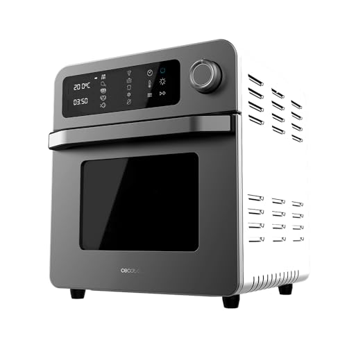 Cecotec Backofen-Fritteuse Bake&Fry 1500 Touch. 15 Liter, 1700 W, Gesündere Ergebnisse, Touchscreen, 10 vorprogrammierte Menüs, Edelstahl, 60-230 °C, Zubehörset von Cecotec