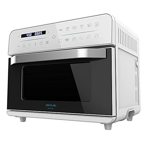 Cecotec Bake&Fry Touch Heißluft-Fritteuse, 14-25-30 Liter, Konvektion, Touchscreen (14 Liter, Stahl) (25 L, Weiß) von Cecotec