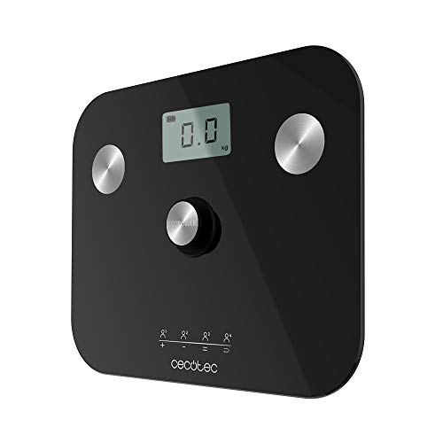 Cecotec Báscula de baño Surface Precision EcoPower 10100 Full Healthy. Con Pulsador, Función bioimpedancia, Superficie vidrio templado de alta seguridad, Sensores de precisión von Cecotec