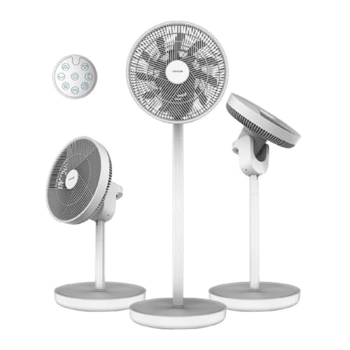 Cecotec Batterie-Ventilator EnergySilence 2600 Sunflower Portable. 3 in 1, 22 W, BLDC-Motor, Durchmesser 13", 2600 mAh Batterie, LED-Bildschirm, Fernbedienung, Touch-Steuerung und Oszillation Cecotec Batterie-Ventilator EnergySilence 2600 Sunflower Portable. 3 in 1, 22 W, BLDC-Motor, Durchmesser 13", 2600 mAh Batterie, LED-Bildschirm, Fernbedienung, Touch-Steuerung und Oszillation von Cecotec