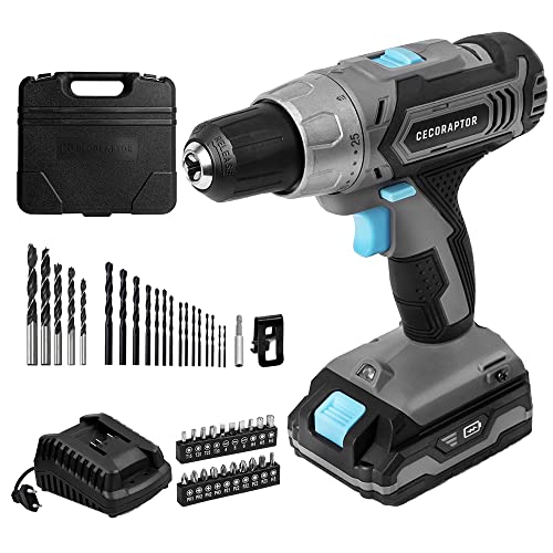 Cecotec Bohrmaschine CecoRaptor Perfect Drill 2020 Advance. 20 V 2.000 mAh Akku, DC 775 Motor, Leerlaufdrehzahl 0-400/0-1.550 U/min, max. Drehmoment 46 Nm mit 25+1 Drehmomentstufen von Cecotec