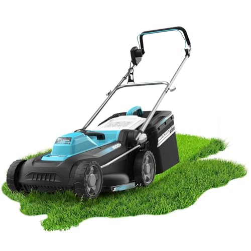 Cecotec Cable Terrenator 360 Flex Z Rasenmäher, 1500 W, Schnittbreite 36 cm, Höhenverstellung System Z-Tech, 3in1 mit Mulchen, XL-Hinterräder, Sicherheit mit BeltDrive-Technologie von Cecotec