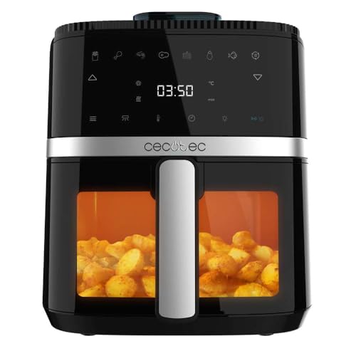 Cecotec Heißluftfritteuse 5 L Cecofry Drip 5000 Air Fryer ohne Öl. 1500 W, Wasserspray, 8 Menüs, PerfectCook-Technologie, 80-200ºC, Fenster, Innenbeleuchtung und Touchpanel von Cecotec