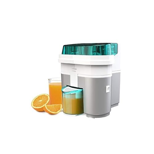 Cecotec Cecojuicer Zitrus Turboentsafter. Schneiden und Entsaften, 2 Köpfe, 500 ml Tank, BPA-frei, Einfach zu reinigen, 90 W (EssentialVita Twice White) von Cecotec