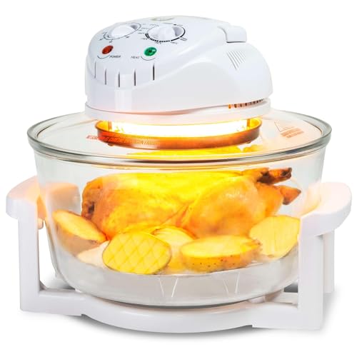 Cecotec Combi Grill Tischkonvektionsofen. Mehrfunktion, Temperatur bis zu 250 ºC, 60 Minuten Timer, Verlängerungsring für mehr Fassungsvermögen (19 L), 1300 W., Weiß von Cecotec