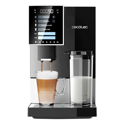 Cecotec Vollautomatische Kaffeemaschine Cremmaet Compactccino Black Silver, 19 Bar, Milchbehälter, Thermoblock-System, 5 Mahlstufen, 150g Kaffeespeicher Cecotec Vollautomatische Kaffeemaschine Cremmaet Compactccino Black Silver, 19 Bar, Milchbehälter, Thermoblock-System, 5 Mahlstufen, 150g Kaffeespeicher von Cecotec
