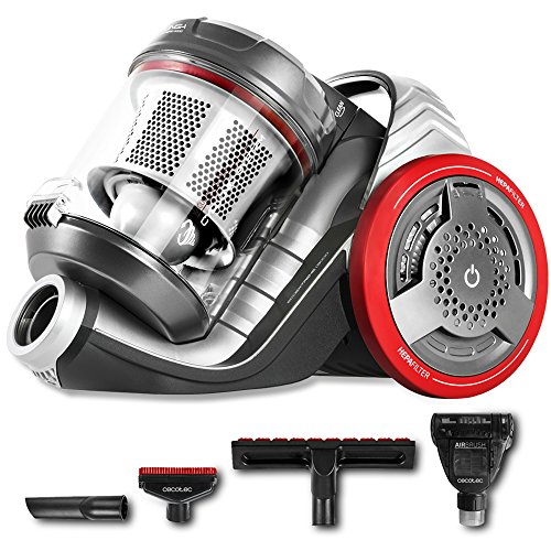 Cecotec Conga EcoExtreme 3000 Multizyklonsauger 700 W Haustierzubehör 9 M Kabel Öko Und Turbo Modus Ohne Beutel EPA Doppelpartikelfilter Kabelaufwicklung Energiekl AAA Silber Schwarz Rot von Cecotec