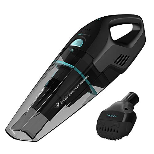 Cecotec Conga Immortal ExtremeSuction 22,2V Hand 2 In 1 Nass Trocken Multifunktions Zyklon Handsauger Leise Akku Zubehör Für Oberflächen Möbel Auto Tierhaare Wandladestation In Schwarz Aquamarin (22,2 V, Mit Animal Hand) von Cecotec