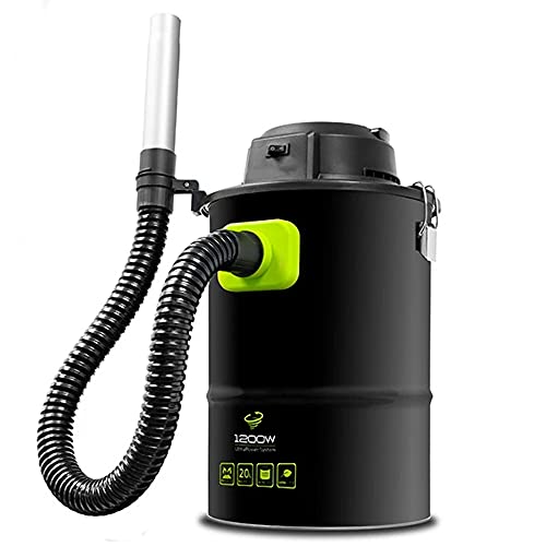 Cecotec Conga PowerAsh 1200 Steel Hochleitungskaminsauger Ultraresistent Für Asche Kohle Und Sägemehl Metallverchromter Saugschlauch Metalldüse 20 L Metalltank EPA Feinstaub Filter In Schwarz Silber (Schwarz) von Cecotec