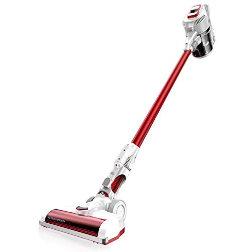 Cecotec Conga ThunderBrush 620 Vertical 3 In 1 Zyklonsauger HEPA Filter 40 Minuten Autonomie Motorisierte Bürste 22,2 V Batterie 360º Technologie In Rot von Cecotec