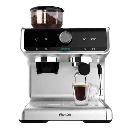Cecotec Cumbia Power Espresso 20 Barista Aromax Kaffeemaschine. Leistung 2900 W, 2 Heizsysteme, 20-bar-Druckpumpe, Manometer, Doppelauslassfilterhalter und 2 Filter (Barista Cream) von Cecotec